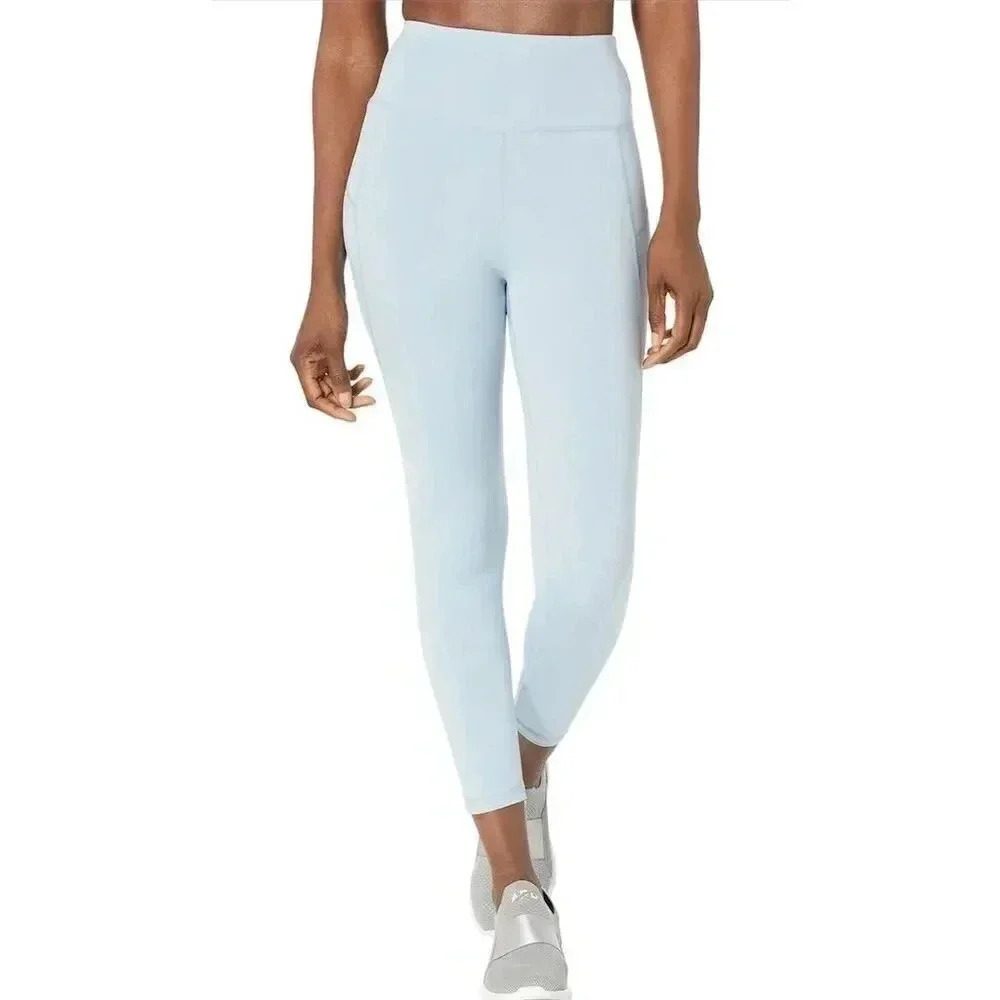 Sweaty Betty All Day 7/8 Leggings Sky Blue High Waist Pockets Womens US 4 XS